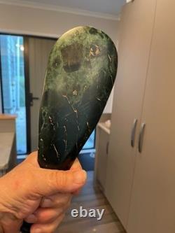 MERE LARGE NZ ARAHURA POUNAMU GREENSTONE Tangiwai MAORI 11' inch x 4