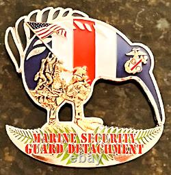 MSG-Det Marine Security Guard Detachment Wellington, New Zealand Challenge Coin