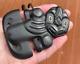 Magnificent 4.4 T M Marama Black Tourmaline Maori Hei Tiki