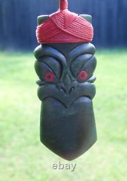 Magnificent Nz Pounamu Greenstone Nephrite Arahura Jade Maori Taiaha Hei Tiki