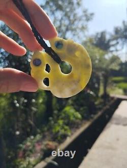 Manaia Maori Pendant Double Manaia Hand Carved Jade Abalone Shell New Zealand