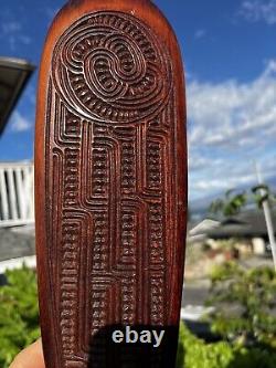 Maori Authentic Patu War Club Handcarved 15 Inches NZ New Zealand