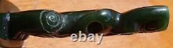 Maori Carved Pounamu Tiki New Zealand Oceania Vintage 3.5 Inch