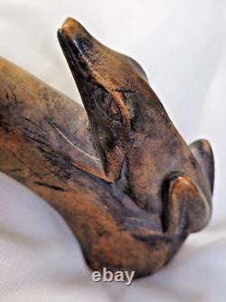 Maori Ceremonial Fishing Reel Hand Carved New Zealand Art One of a Kind