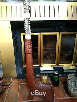 Maori Gugu War Club Battle Axe, New Zealand Vintage Handcrafted Weapon, 43 Long