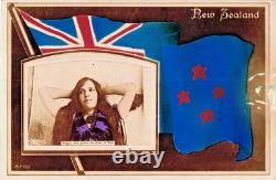 Maori Guide Maggie Papakura New Zealand Postcard 1900s Signed