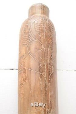 Maori Hand Carved Wooden Warrior tattoo Face Mask Tribal Mask New Zealand 39