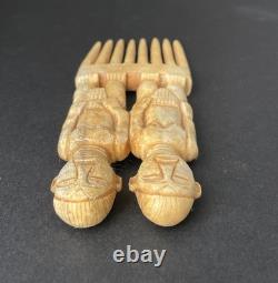 Maori Handcarved Ritual Comb Replica New Zealand Warrior Jewelry