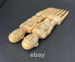 Maori Handcarved Ritual Comb Replica New Zealand Warrior Jewelry