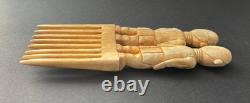 Maori Handcarved Ritual Comb Replica New Zealand Warrior Jewelry