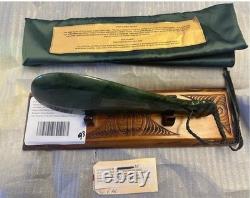 Maori MERE Jade Pounamu jade 12 solid hand carved Gift to NORTO SCHWARTZ