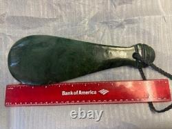 Maori MERE Jade Pounamu jade 12 solid hand carved Gift to NORTO SCHWARTZ