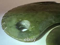 Maori New Zealand Nephrite Jade Pounamu Zoomorphi MANAIA Pendant ca. 20th c