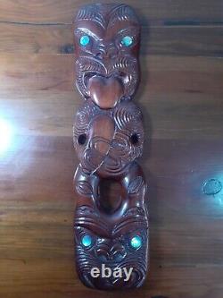 Maori New Zealand Tiki Wall Carving Vintage