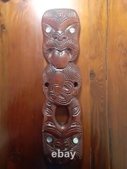 Maori New Zealand Tiki Wall Carving Vintage