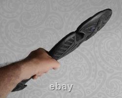 Maori Patu Hand-Carved Traditional Club of New Zealand Tribal Hawaiian Jewel