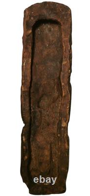 Maori People New Zealand Mid-20th C Vint Stained Ceramic Tribal Fertility Figure