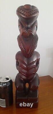 Maori Tiki Tekoteko Carving Vintage New Zealand