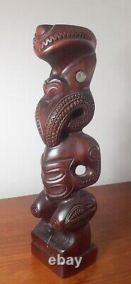 Maori Tiki Tekoteko Carving Vintage New Zealand