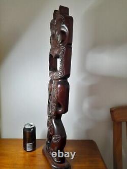 Maori Tiki Tekoteko Large Vintage New Zealand