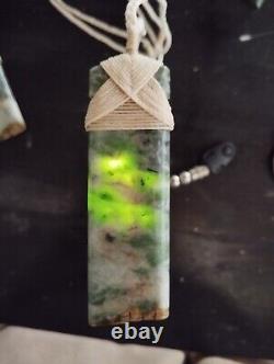 Maori Toki/Adze Pendant Jade Nephrite Green Stone Necklace New Zealand Pounamu