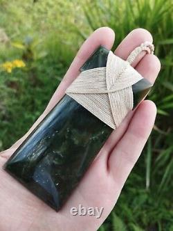 Maori Toki/Adze Pendant Jade Nephrite Green Stone Necklace New Zealand Pounamu
