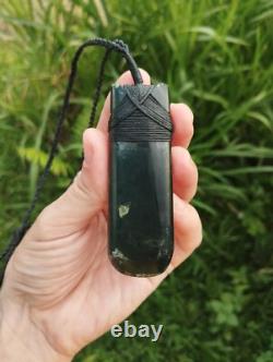 Maori Toki/Adze Pendant Jade Nephrite Green Stone Necklace New Zealand Pounamu