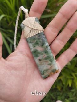 Maori Toki/Adze Pendant Jade Nephrite Green Stone Necklace New Zealand Pounamu