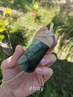 Maori Toki/Adze Pendant Jade Nephrite Green Stone Necklace New Zealand Pounamu