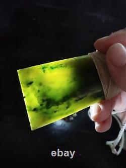 Maori Toki/Adze Pendant Jade Nephrite Green Stone Necklace New Zealand Pounamu