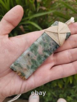 Maori Toki/Adze Pendant Jade Nephrite Green Stone Necklace New Zealand Pounamu