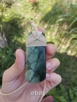 Maori Toki/Adze Pendant Jade Nephrite Green Stone Necklace New Zealand Pounamu