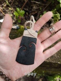 Maori Toki / Adze Pendant Jade Nephrite Green Stone Necklace New Zealand Pounamu