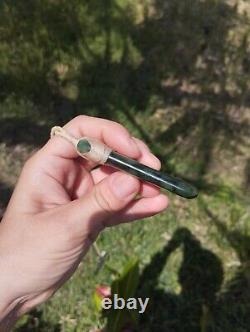 Maori Toki/Adze Pendant Jade Nephrite Green Stone Necklace New Zealand Pounamu