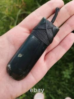 Maori Toki/Adze Pendant Jade Nephrite Green Stone Necklace New Zealand Pounamu