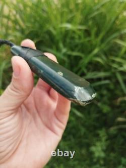 Maori Toki/Adze Pendant Jade Nephrite Green Stone Necklace New Zealand Pounamu
