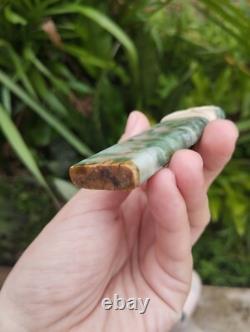Maori Toki/Adze Pendant Jade Nephrite Green Stone Necklace New Zealand Pounamu