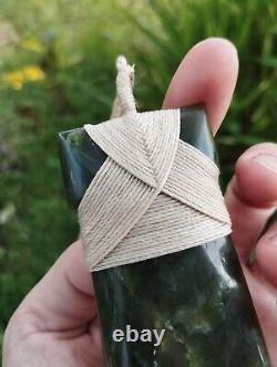 Maori Toki/Adze Pendant Jade Nephrite Green Stone Necklace New Zealand Pounamu
