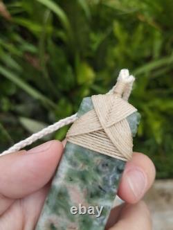Maori Toki/Adze Pendant Jade Nephrite Green Stone Necklace New Zealand Pounamu