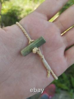 Maori Toki/Adze Pendant Jade Nephrite Green Stone Necklace New Zealand Pounamu