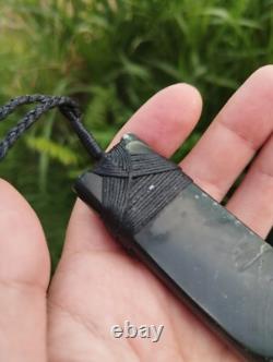Maori Toki/Adze Pendant Jade Nephrite Green Stone Necklace New Zealand Pounamu