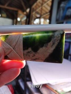 Maori Toki/Adze Pendant Jade Nephrite Green Stone Necklace New Zealand Pounamu
