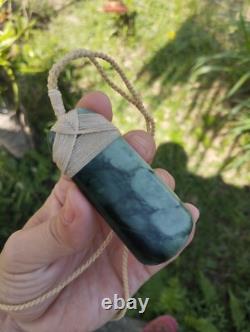 Maori Toki/Adze Pendant Jade Nephrite Green Stone Necklace New Zealand Pounamu