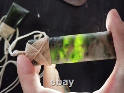 Maori Toki/Adze Pendant Jade Nephrite Green Stone Necklace New Zealand Pounamu