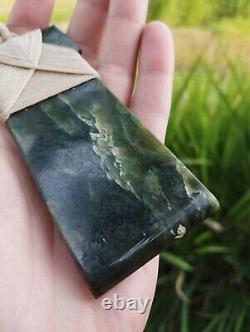 Maori Toki/Adze Pendant Jade Nephrite Green Stone Necklace New Zealand Pounamu