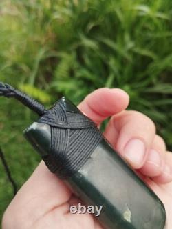Maori Toki/Adze Pendant Jade Nephrite Green Stone Necklace New Zealand Pounamu