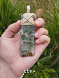 Maori Toki/Adze Pendant Jade Nephrite Green Stone Necklace New Zealand Pounamu