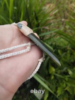 Maori Toki/Adze Pendant Jade Nephrite Green Stone Necklace New Zealand Pounamu