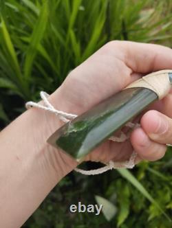 Maori Toki/Adze Pendant Jade Nephrite Green Stone Necklace New Zealand Pounamu
