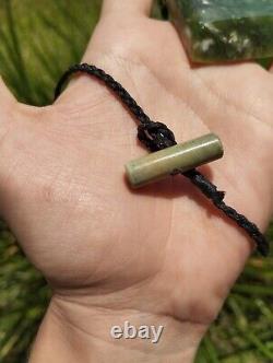 Maori Toki/Adze Pendant Pounamu Nephrite Green Stone Necklace New Zealand Tiki